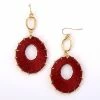 Promo ⌛ Ashley-Cooper Ashley Cooper™ Burgundy And Gold Wrapped Circle Drop Earrings 😍 -Ashley Cooper Shop unnamed file 459