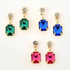 Buy ✨ Ashley-Cooper Ashley Cooper™ Trio Gold And Multi-Color Stone Drop Earrings Set 😍