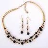 Best reviews of 🧨 Ashley-Cooper Sets Ashley Cooper™ Jet And Gold Beaded 2-Row Necklace & Drop Earrings 🎁