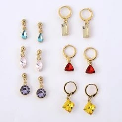 Flash Sale ❤️ Ashley-Cooper Ashley Cooper™ Geo Shape Huggie Stones Post And Hoop Earrings 🎉