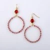 Discount 🥰 Ashley-Cooper Ashley Cooper™ Gold Plated Ruby Circle Hoop Earrings 😍