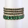 Budget 🧨 Ashley-Cooper Bracelets Ashley Cooper™ 4pc. Gold Plated Emerald Stretch Bracelet Set 👍 -Ashley Cooper Shop unnamed file 475