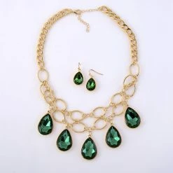 New 🛒 Ashley-Cooper Sets Ashley Cooper™ Oval Links And Teardrop Necklace And Earrings ⭐