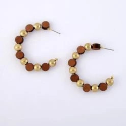 Buy ⭐ Ashley-Cooper Ashley Cooper™ Gold Plated Beaded Hoop Earrings 😍