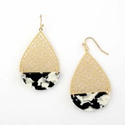 Hot Sale 😉 Ashley-Cooper Ashley Cooper™ Gold Plated Filigree Teardrop Fish Hook Earrings 😀