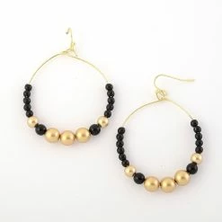 Budget 👏 Ashley-Cooper Ashley Cooper™ Gold Plated Beaded Fish Hook Hoop Earrings 👏