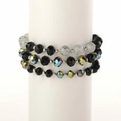 Brand new 🎉 Ashley-Cooper Bracelets Ashley Cooper™ Marbleized And Faceted Bead Stretch Bracelet Set 👍