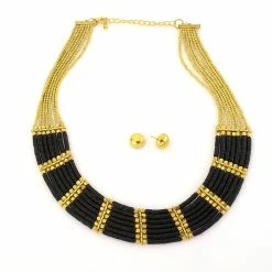 Best reviews of 🔥 Ashley-Cooper Sets Ashley Cooper™ Jet And Gold Beaded Necklace And Earrings Set 🎉