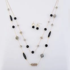 Best reviews of ⭐ Ashley-Cooper Sets Ashley Cooper™ 2 Row Illusion Necklace And Earrings Set 🔥