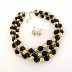 Cheapest 🔥 Ashley-Cooper Sets Ashley Cooper™ 3 Row Beaded Acrylic Necklace With Earrings 🎉