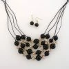 Best deal 🛒 Ashley-Cooper Sets Ashley Cooper™ Multi-Row Black Bead Necklace And Earrings Set 😉