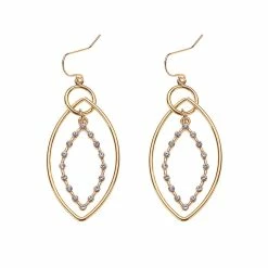 Best Sale 👍 Ashley-Cooper Ashley Cooper™ Gold And Rhinestone Teardrop Dangle Earrings ✨