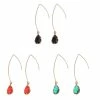 Cheapest ⌛ Ashley-Cooper Ashley Cooper™ Glass Teardrop Trio Color Wire Drop Earrings Set 😉