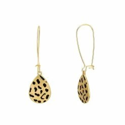 New ⌛ Ashley-Cooper Ashley Cooper™ Leopard Shepherd Hook Teardrop Earrings 🤩