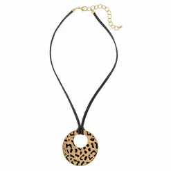 Buy 😀 Ashley-Cooper Necklaces & Pendants Ashley Cooper™ Short Leopard Print Donut Pendant Necklace ✨