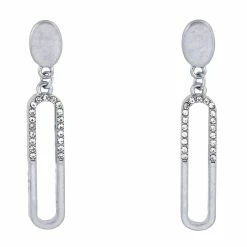 Hot Sale 🎁 Ashley-Cooper Ashley Cooper™ Open Link Drop And Crystal Stone Accents Earrings 🔥