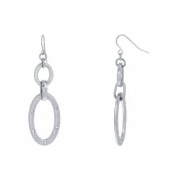 Coupon ❤️ Ashley-Cooper Ashley Cooper™ Crystal Stone Accents Open Double Link Earrings 🎁