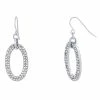 Budget 🛒 Ashley-Cooper Ashley Cooper™ Silver-Tone Open Crystal Stone Link Drop Earrings 🎁