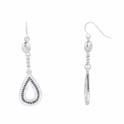 Buy 🛒 Ashley-Cooper Ashley Cooper™ Hematite Stone Accented Linear Chain Drop Earrings 🥰