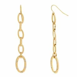 Promo 🔔 Ashley-Cooper Ashley Cooper™ Gold-Tone Linear Open Link Drop Earrings 🎁