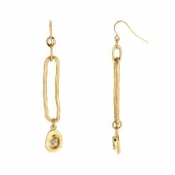 Best deal 👍 Ashley-Cooper Ashley Cooper™ Metallic Flecks Elongated Open Link Earrings 😀