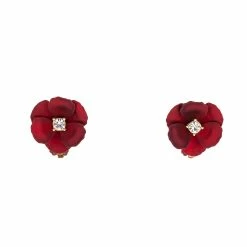 Wholesale ✔️ Ashley-Cooper Ashley Cooper™ Flower Clip Button Earrings With Crystal Accent 🎁