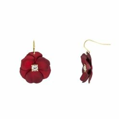 Cheapest 👍 Ashley-Cooper Ashley Cooper™ Flower With Crystal Center Accent Drop Earrings 🥰