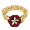 Best Pirce 😍 Ashley-Cooper Bracelets Ashley Cooper™ Gold-Tone 3 Row Beaded Flower Stretch Bracelet 🧨