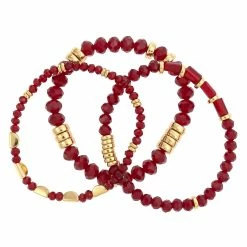 Best Pirce ⌛ Ashley-Cooper Bracelets Ashley Cooper™ Gold-Tone 3 Row Beaded Stretch Bracelet ✨