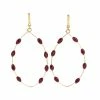 Buy ⌛ Ashley-Cooper Ashley Cooper™ Open Oval And Red Bead Stations Post Top Earrings ✔️ -Ashley Cooper Shop unnamed file 607