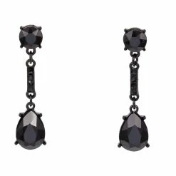 Wholesale 😀 Ashley-Cooper Ashley Cooper™ Linear Stone Drop And Jet Teardrop Earrings 🛒