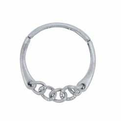 Cheap ✔️ Ashley-Cooper Bracelets Ashley Cooper™ Silver-Tone Crystal Links Stretch Bangle Bracelet 💯