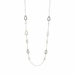 Deals ✔️ Ashley-Cooper Necklaces & Pendants Ashley Cooper™ Silver-Tone Long Chain Bead & Teardrop Pendant 🔥