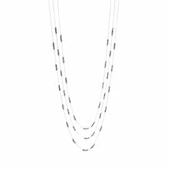 Buy 🛒 Ashley-Cooper Necklaces & Pendants Ashley Cooper™ Silver-Tone Long 3 Row Layered Station Necklace ✨