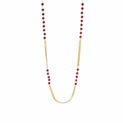 Outlet 👏 Ashley-Cooper Necklaces & Pendants Ashley Cooper™ Gold-Tone Long Herringbone Chain Station Necklace ❤️