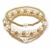 Best deal 🔔 Ashley-Cooper Bracelets Ashley Cooper™ Beaded And Faux Pearl 3 Row Stretch Bracelet 🎉