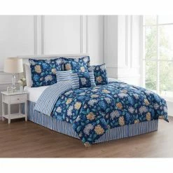 Flash Sale 👏 Ashley-Cooper Comforters & Bedding Sets Ashley Cooper™ 7pc. Hydrangea Microfiber Reversible Comforter Set 😍