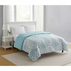 Promo ✨ Ashley-Cooper Comforters & Bedding Sets Ashley Cooper™ Aza All Over Print Reversible Comforter - Aqua 😍