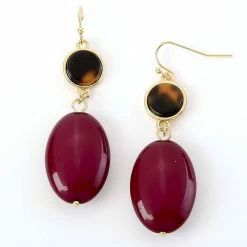 Brand new 👍 Ashley-Cooper Ashley Cooper™ Tortoise Printed Acrylic Colored Bead Earrings 🔔