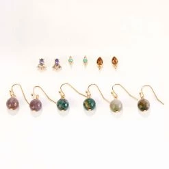 Best Pirce 👏 Ashley-Cooper Ashley Cooper™ 6pc. Earthy Tone Beads And Gemstone Stud Earrings 😍