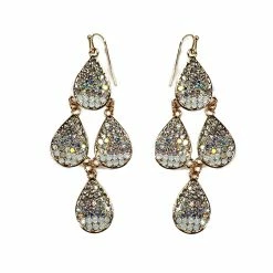 Top 10 😉 Ashley-Cooper Ashley Cooper™ Gold Long Chandelier Earrings W/ Glass Stone Drops ✔️