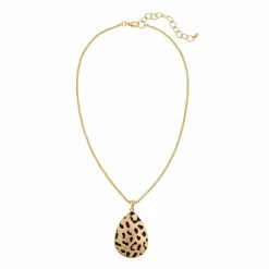 Best Pirce 💯 Ashley-Cooper Necklaces & Pendants Ashley Cooper™ Gold-Tone Short Leopard Teardrop Pendant Necklace 😀