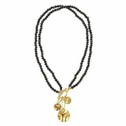 Outlet 👏 Ashley-Cooper Necklaces & Pendants Ashley Cooper™ Gold-Tone Adjustable Bead & Disc Drops Necklace ⭐