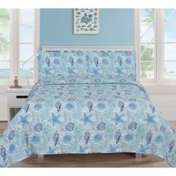 Flash Sale 🎉 Ashley-Cooper Quilts & Bedspreads Ashley Cooper™ 3pc. Sea Foam Quilt Set 👍