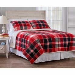 Hot Sale 🛒 Ashley-Cooper Comforters & Bedding Sets Ashley Cooper™ Tartan Plaid Sherpa Cold Weather Comforter 💯